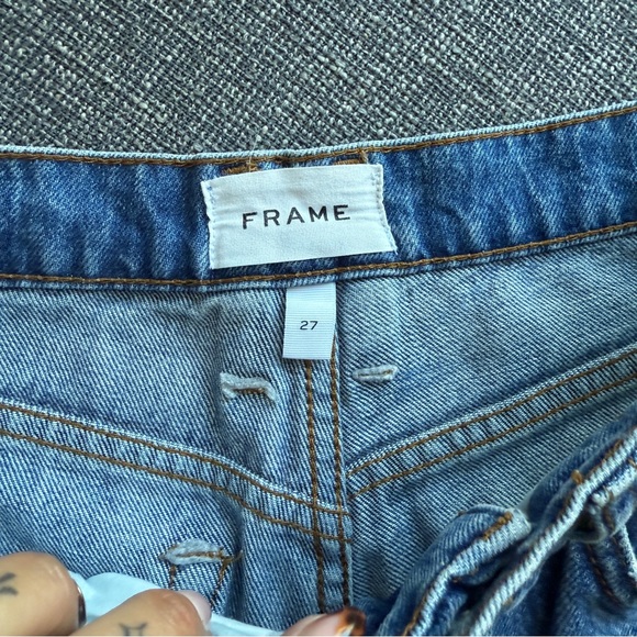 FRAME Denim High'N'Tight Wide Leg in Stearnlee Wash - Sz 27 - Picture 9 of 15